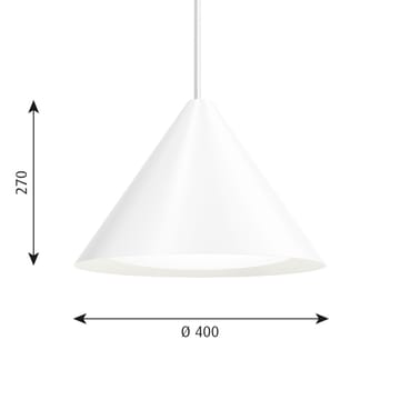 Candeeiro suspenso Keglen  Ø40 cm - Branco - Louis Poulsen