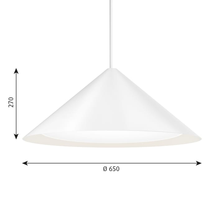 Candeeiro suspenso Keglen Ø65 cm - Branco - Louis Poulsen