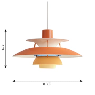 Candeeiro suspenso MINI PH 5 - Laranja - Louis Poulsen