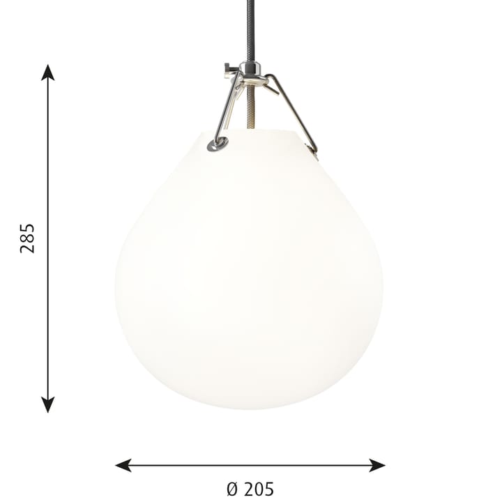 Candeeiro suspenso Moser Ø20,5 cm, Branco mate Louis Poulsen