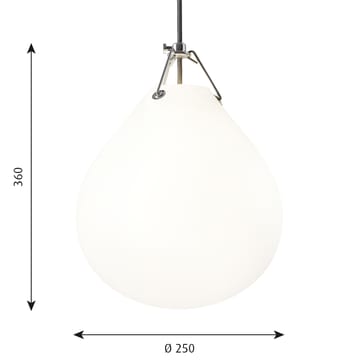 Candeeiro suspenso Moser Ø25 cm - Branco mate - Louis Poulsen