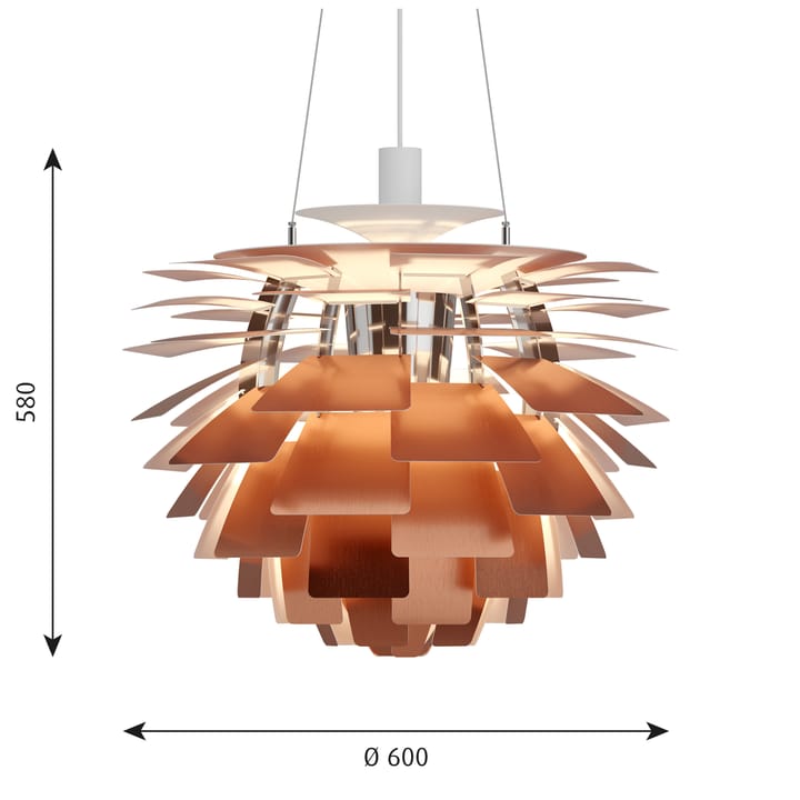 Candeeiro suspenso PH Artichoke Ø60 cm - Cobre - Louis Poulsen