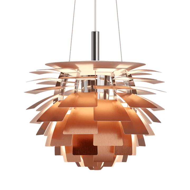 Candeeiro suspenso PH Artichoke E27 5,5 m cabo, Cobre, Ø72 cm Louis Poulsen