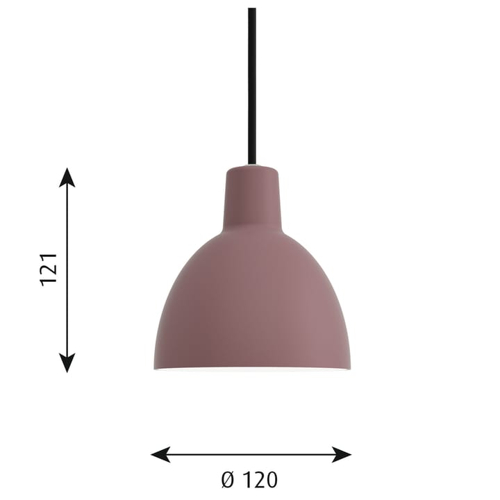 Candeeiro suspenso Toldbod 120 - Rosa escuro - Louis Poulsen