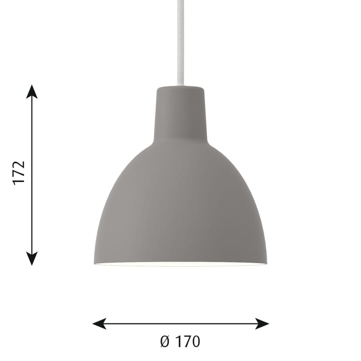 Candeeiro suspenso Toldbod 170 - Cinzento claro - Louis Poulsen