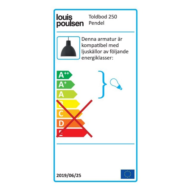 Candeeiro suspenso Toldbod 250 - Preto - Louis Poulsen