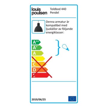 Candeeiro suspenso Toldbod 400 - Preto - Louis Poulsen