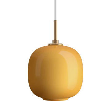 Candeeiro suspenso VL45 Radiohus Ø17,5 cm - Brass-amber glass - Louis Poulsen