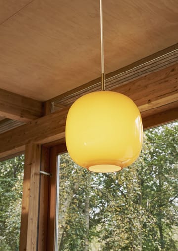 Candeeiro suspenso VL45 Radiohus Ø17,5 cm - Brass-amber glass - Louis Poulsen