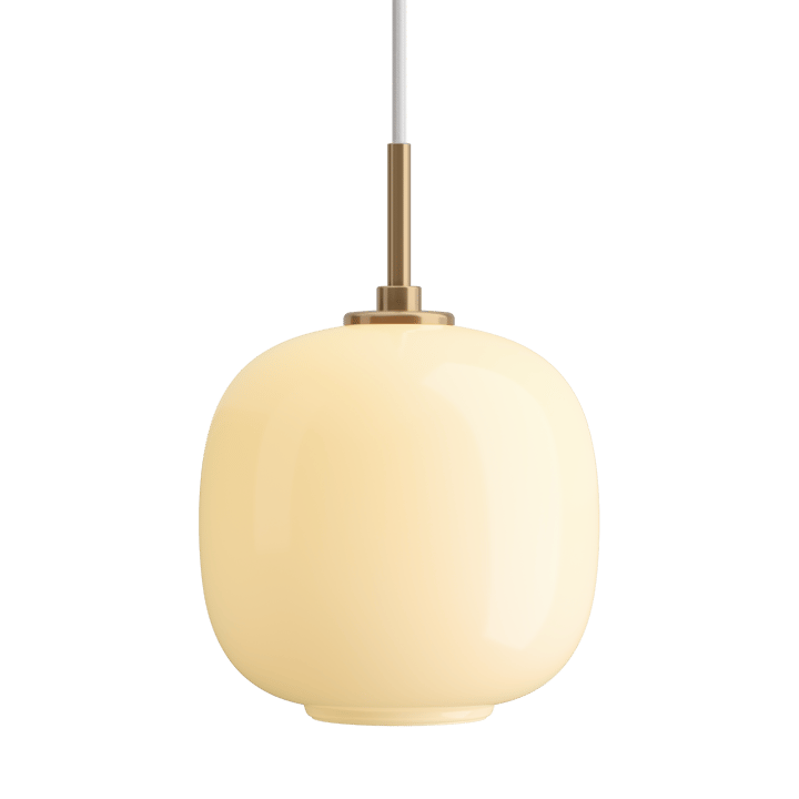 Candeeiro suspenso VL45 Radiohus Ø17,5 cm - Brass-pale yellow glass - Louis Poulsen