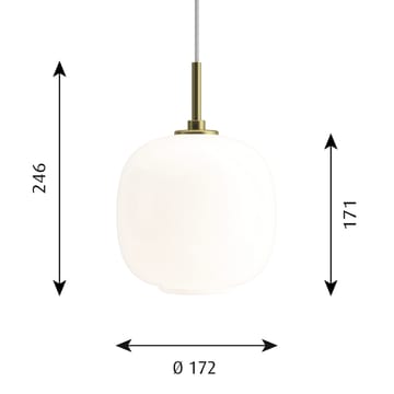 Candeeiro suspenso VL45 Radiohus Ø 17,5 cm - White opal glass - Louis Poulsen