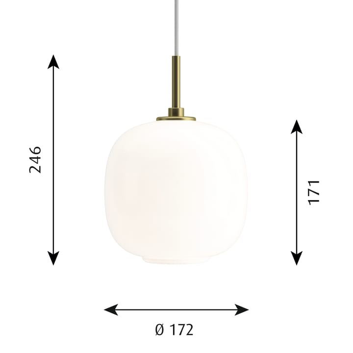 Candeeiro suspenso VL45 Radiohus Ø 17,5 cm - White opal glass - Louis Poulsen