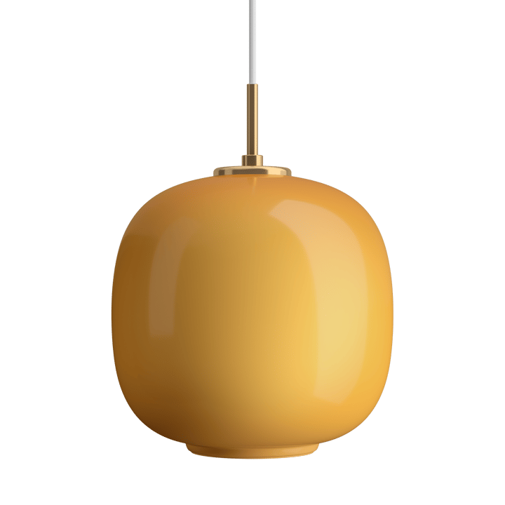 Candeeiro suspenso VL45 Radiohus Ø25 cm, Brass-amber glass Louis Poulsen