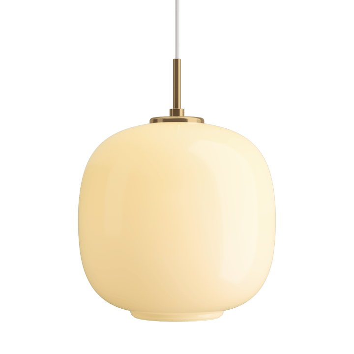 Candeeiro suspenso VL45 Radiohus Ø25 cm - Brass-pale yellow glass - Louis Poulsen