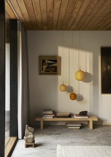 Candeeiro suspenso VL45 Radiohus Ø25 cm - Brass-pale yellow glass - Louis Poulsen