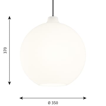 Candeeiro suspenso Wohlert Ø35 cm - White opal glass - Louis Poulsen