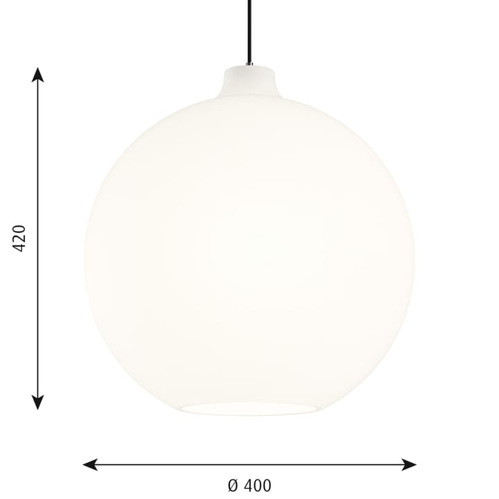 Candeeiro suspenso Wohlert Ø40 cm - White opal glass - Louis Poulsen