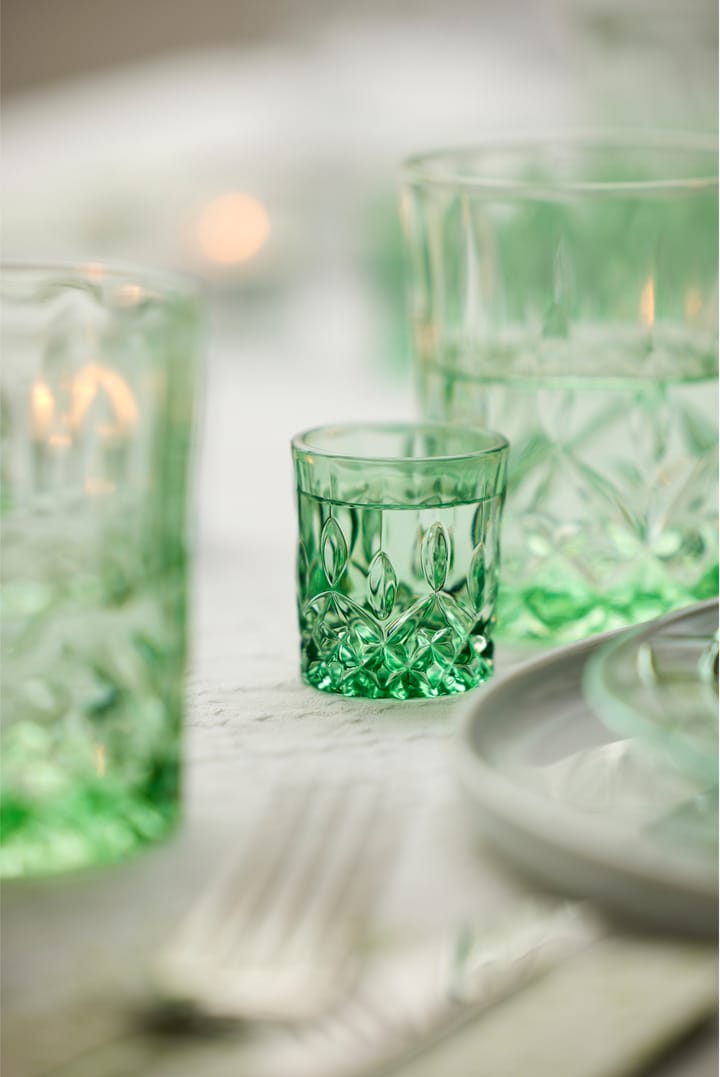 Copo de shot Sorrento 4 cl, 4 unid., Verde Lyngby Glas