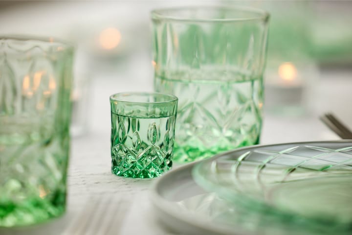 Copo de shot Sorrento 4 cl, 4 unid., Verde Lyngby Glas