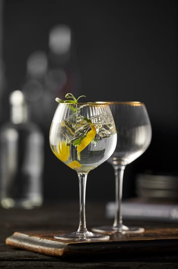 Copo Gin&Tonic Palermo Gold 65cl 4 unid. - Transparente-dourado - Lyngby Glas