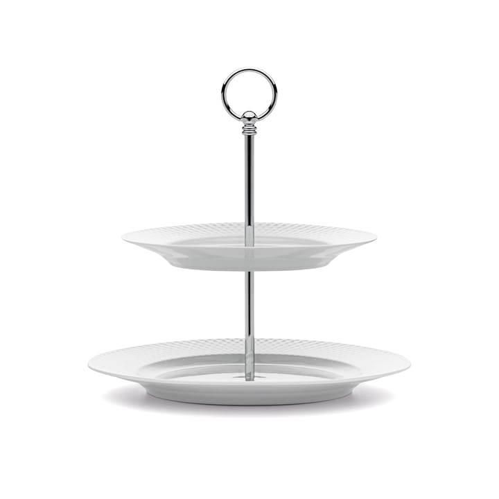 Base para bolo Rhombe Ø 27 cm - branco - Lyngby Porcelæn