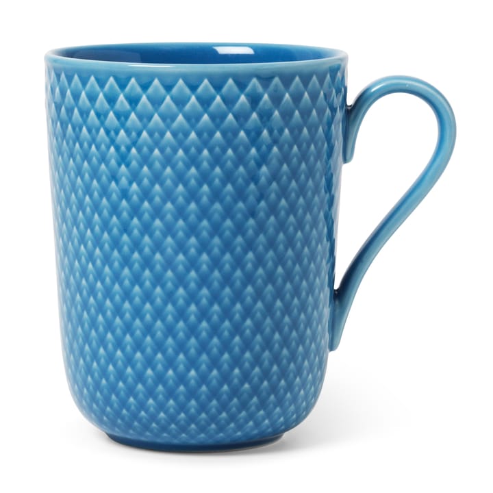 Caneca com asa Rhombe 33 cl - Azul - Lyngby Porcelæn