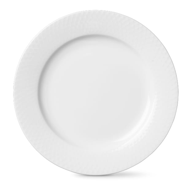 Prato branco Rhombe - Ø23 cm - Lyngby Porcelæn