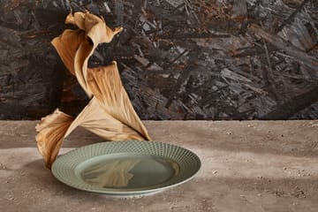 Prato de almoço Rhombe Earth Ø21 cm - Moss - Lyngby Porcelæn