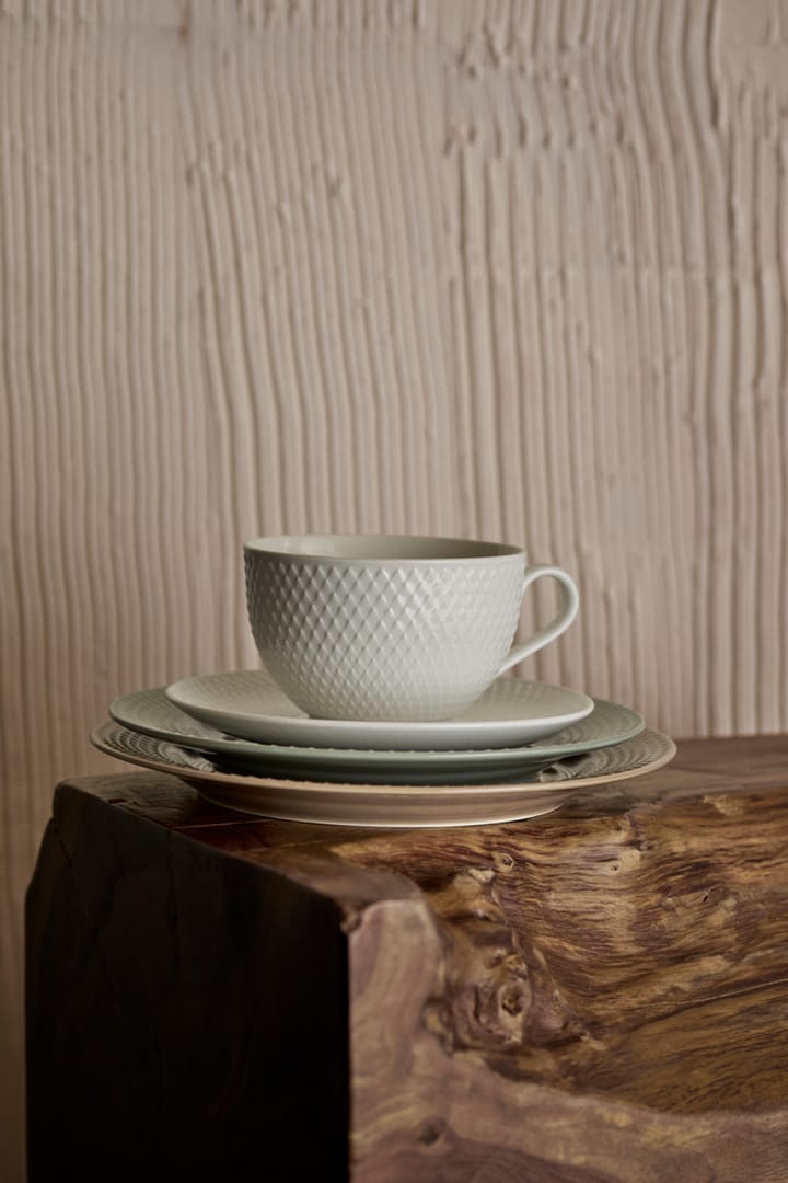 Prato de almoço Rhombe Earth Ø21 cm - Moss - Lyngby Porcelæn