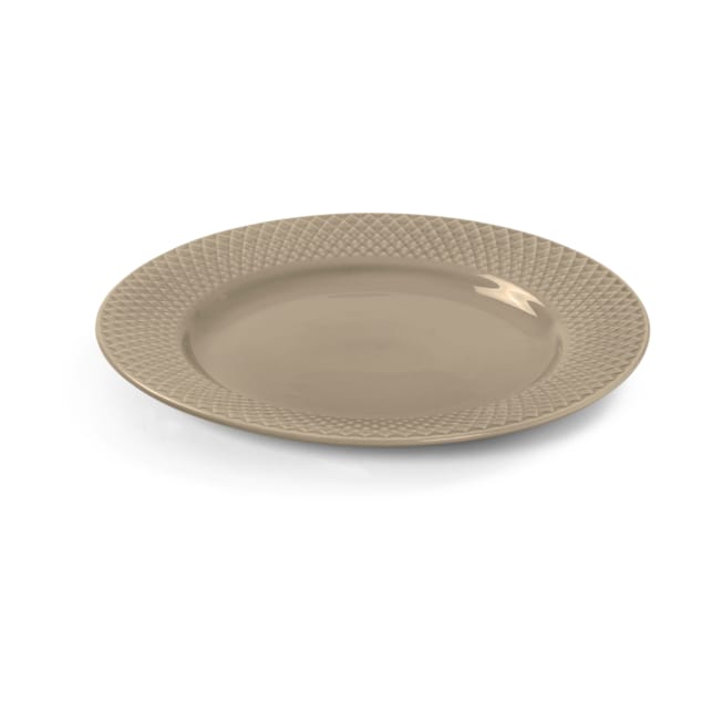 Prato de almoço Rhombe Earth Ø23 cm - Clay - Lyngby Porcelæn