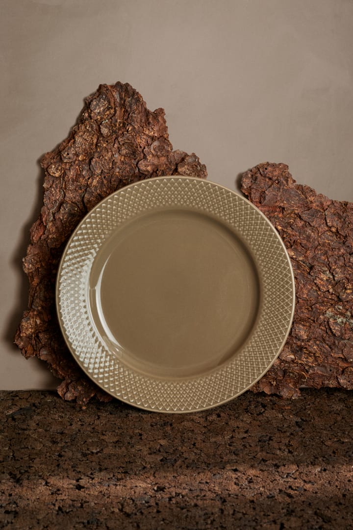 Prato de almoço Rhombe Earth Ø23 cm - Clay - Lyngby Porcelæn