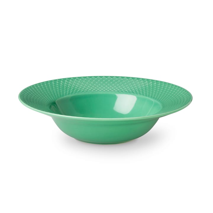 Prato fundo verde Rhombe - 24,5 cm - Lyngby Porcelæn