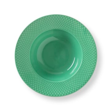 Prato fundo verde Rhombe - 24,5 cm - Lyngby Porcelæn