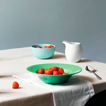 Prato fundo verde Rhombe - 24,5 cm - Lyngby Porcelæn