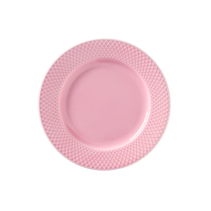 Prato rosa Rhombe - 21 cm - Lyngby Porcelæn