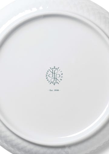 Prato sobremesa Rhombe Ø16 cm - Branco - Lyngby Porcelæn