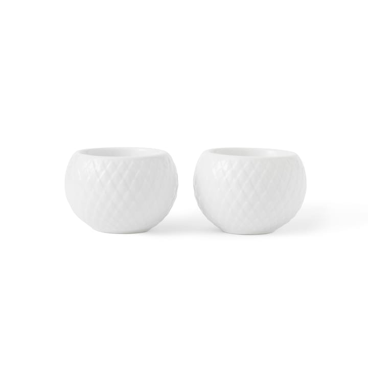 Rhombe lanterna Ø6.5 cm 2 un. - Branco - Lyngby Porcelæn