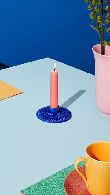 Rhombe porta-vela 3 cm - Azul escuro  - Lyngby Porcelæn