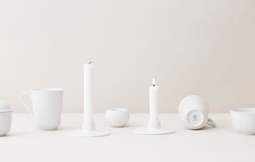 Rhombe porta-vela 3 cm - Branco - Lyngby Porcelæn