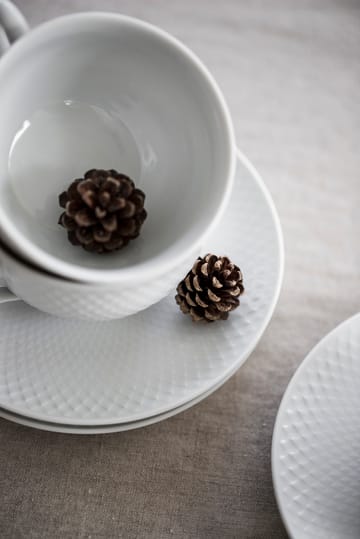 Rhombe xícara de chá com pires 24 cl - Branco - Lyngby Porcelæn