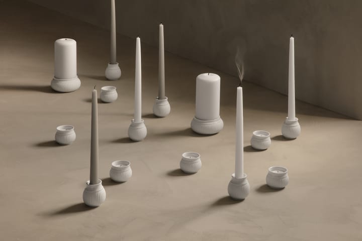 Suporte de velas Curve 7 cm - Branco - Lyngby Porcelæn