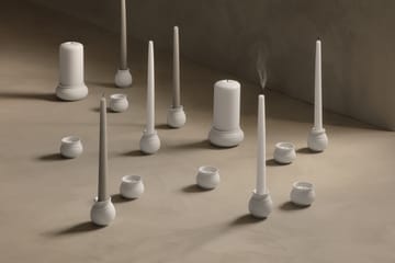 Suporte de velas Curve Block Ø11 cm - Branco - Lyngby Porcelæn