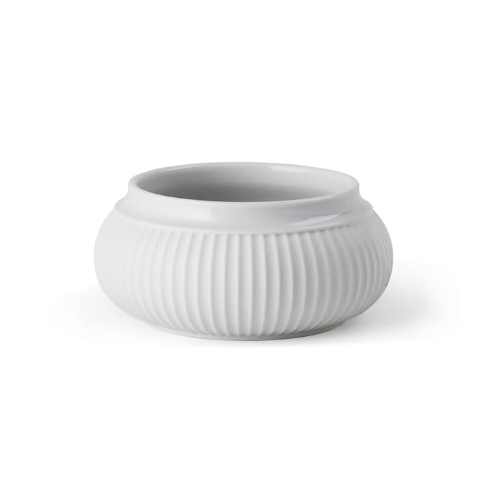 Suporte de velas Curve Block Ø11 cm - Branco - Lyngby Porcelæn