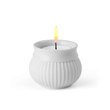 Suporte de velas Curve Block Ø11 cm - Branco - Lyngby Porcelæn