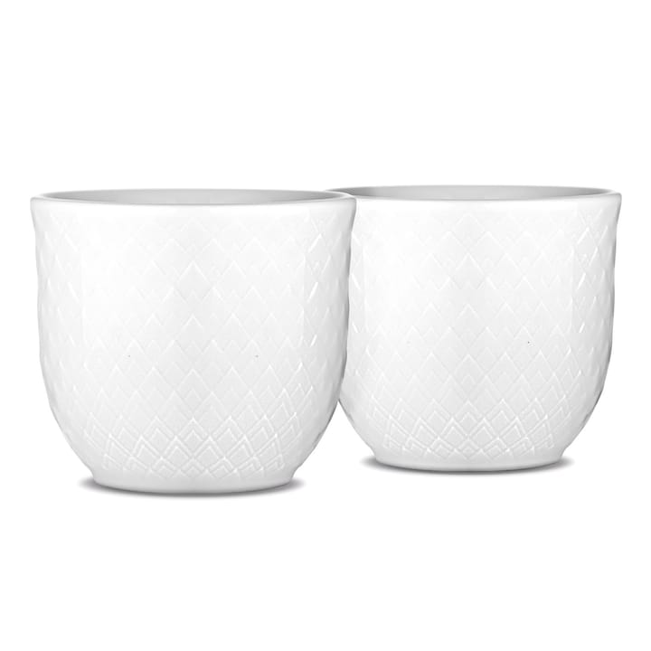 Suporte para ovos Rhombe conjunto de 2 - branco - Lyngby Porcelæn