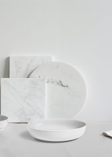 Tigela de Servir Rhombe Ø28 cm - Branco - Lyngby Porcelæn