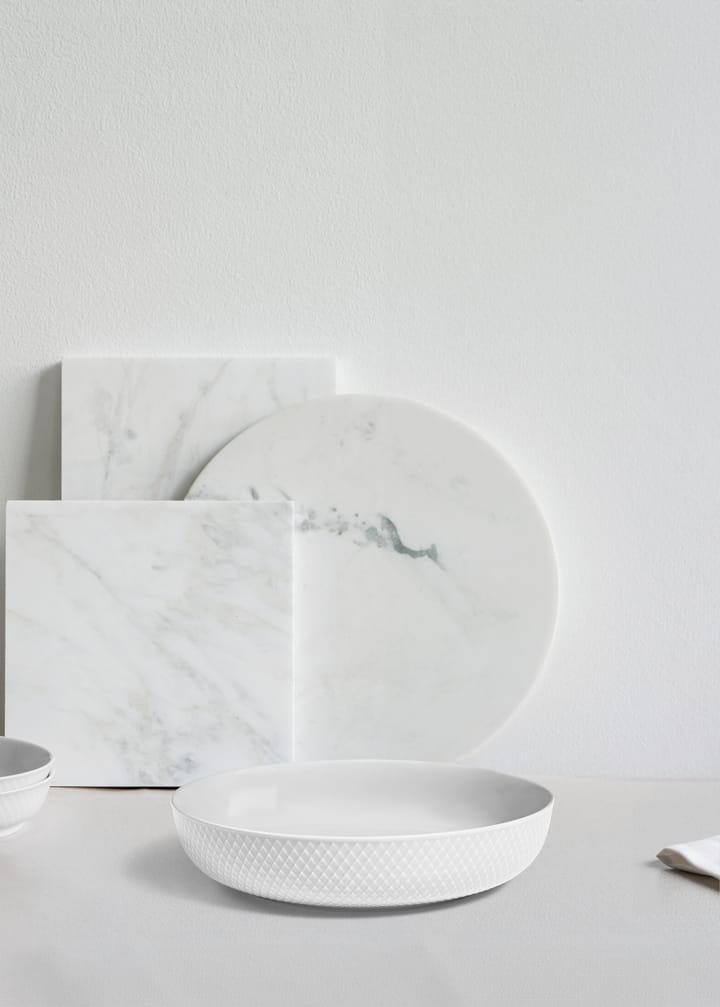 Tigela de Servir Rhombe Ø28 cm, Branco Lyngby Porcelæn