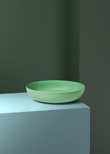 Tigela de Servir Rhombe Ø28 cm - Verde - Lyngby Porcelæn