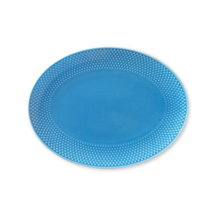 Travessa oval Rhombe 21,5x28,5 cm - Azul - Lyngby Porcelæn
