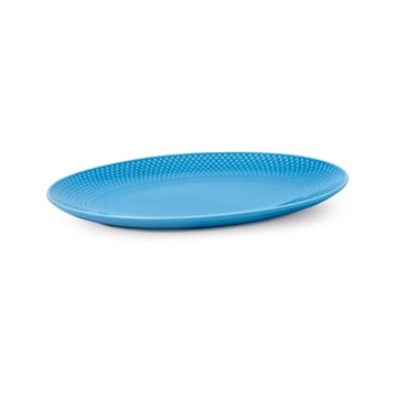 Travessa oval Rhombe 21,5x28,5 cm - Azul - Lyngby Porcelæn